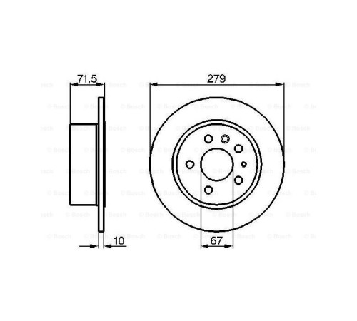 Тормозной диск Bosch 0 986 478 199