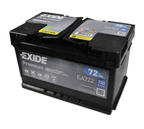 Аккумулятор автомобильный EXIDE PREMIUM 72A (EA722)
