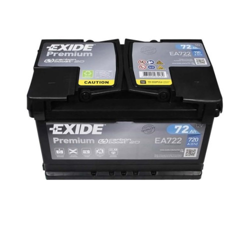 Аккумулятор автомобильный EXIDE PREMIUM 72A (EA722)