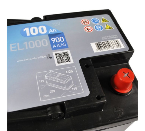 Аккумулятор автомобильный EXIDE START-STOP EFB 100A (EL1000)