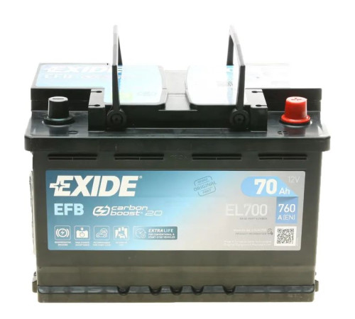 Аккумулятор автомобильный EXIDE 70A (EL700)