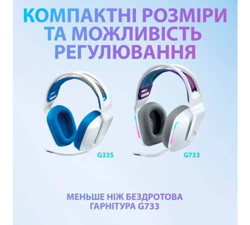 Наушники Logitech G335 Wired Gaming White (981-001018)