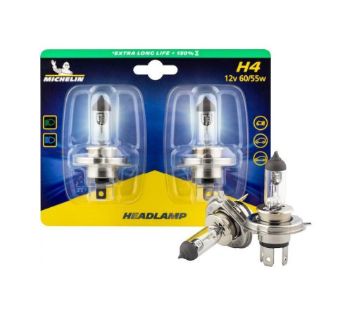  Автолампа Michelin H4 12V60/55WP43T LONG LIFE 130 (73601) 