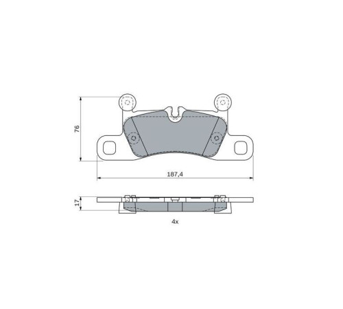 Тормозные колодки Bosch 0986495371