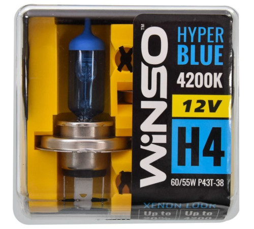  Автолампа WINSO H4 HYPER BLUE 4200K 60/55W (712450) 