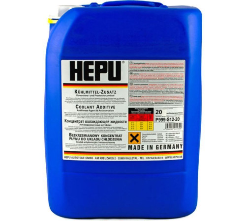 Антифриз HEPU G12 20л red (P999-G12-020) 