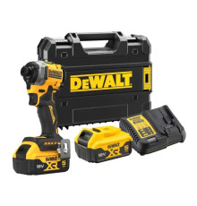 Шуруповерт DeWALT 18 В XR Li-Ion, 2x5Ah, безщітковий, 206 Нм, 3250 об/хв, TSTAK (DCF850P2T)
