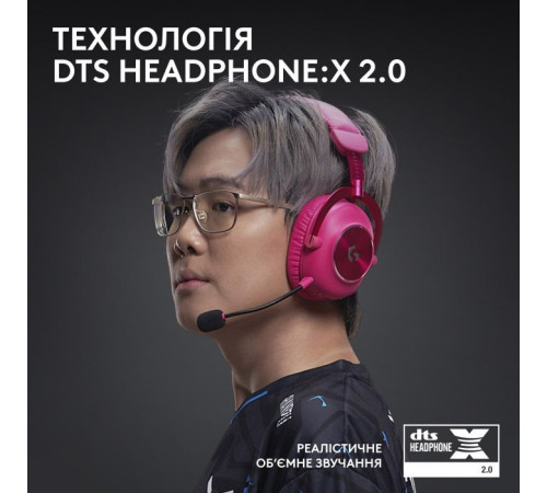 Наушники Logitech G Pro X 2 Lightspeed Wireless Magenta (981-001275)