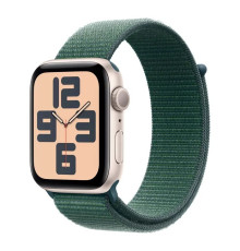 Смарт-годинник Apple Watch SE 2024 GPS 40mm Starlight Aluminium Case with Lake Green Sport Loop (MXEH3QH/A)