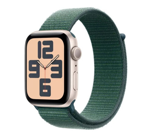Смарт-часы Apple Watch SE 2024 GPS 40mm Starlight Aluminium Case with Lake Green Sport Loop (MXEH3QH/A)