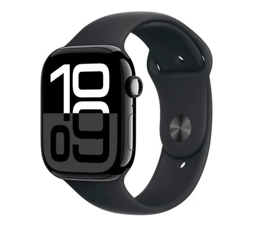 Смарт-часы Apple Watch Series 10 GPS 46mm Jet Black Aluminium Case with Black Sport Band - M/L (MWWQ3QH/A)