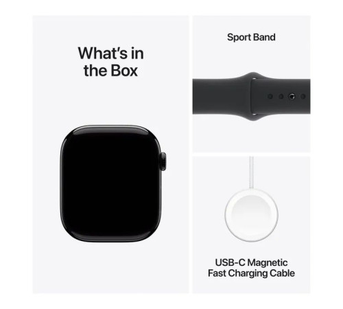 Смарт-часы Apple Watch Series 10 GPS 46mm Jet Black Aluminium Case with Black Sport Band - M/L (MWWQ3QH/A)