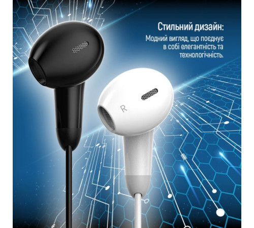 Наушники ColorWay 3.5 mm Wired Earphone Sound Wave Black (CW-WD04BK)