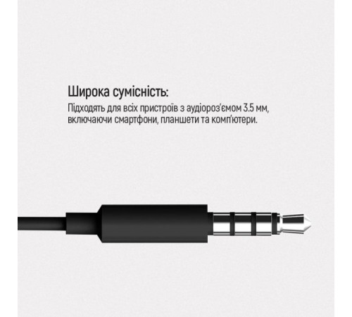 Наушники ColorWay 3.5 mm Wired Earphone Sound Wave Black (CW-WD04BK)