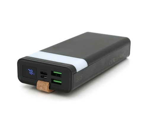 Батарея универсальная XO 20000mAh, PD/20W, QC/22.5W, flashlight, Micro-USB, Type-C, USB-A*2, black (XO-PR129/29303)