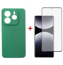 Чохол до мобільного телефона Dengos Kit Xiaomi Redmi Note 14 case Soft + glass (Mint) (DG-KM-131)