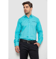 Рубашка мужская, цвет бирюзовый, 214R7114