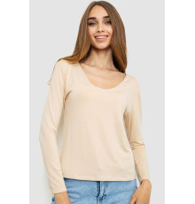 Тонкий лонгслів жіночий, колір бежевий, 186R128