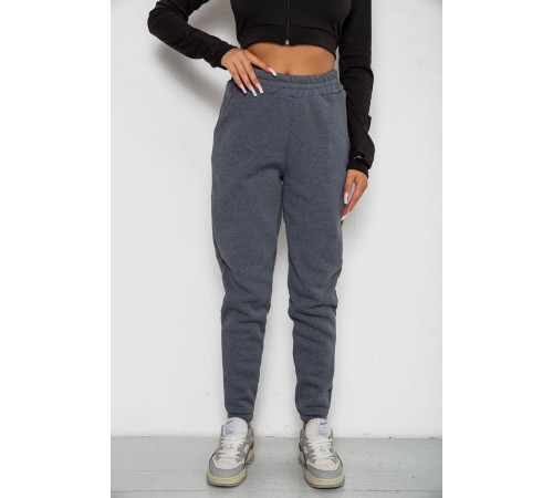 Спортивные штаны женские на флисе, цвет серый, 238R57013