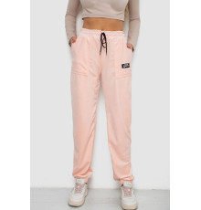 Штаны женские велюровые, цвет персиковый, 238R58473