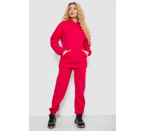 Спортивный костюм женский на флисе, цвет малиновый, 102R7711
