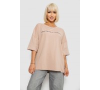 Футболка жіноча з принтом, колір бежевий, 244R2020