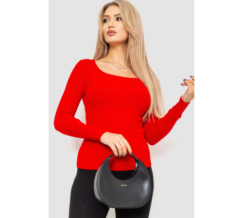 Водолазка женская в рубчик, цвет красный, 204R9024