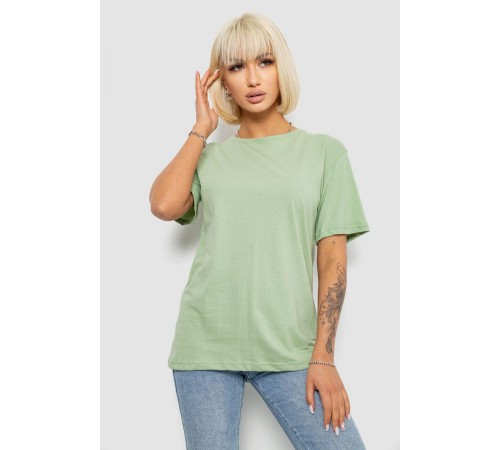 Футболка женская однотонная, цвет оливковый, 129R8900-1