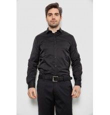Сорочка чоловіча однотонна, колір чорний, 186R6917
