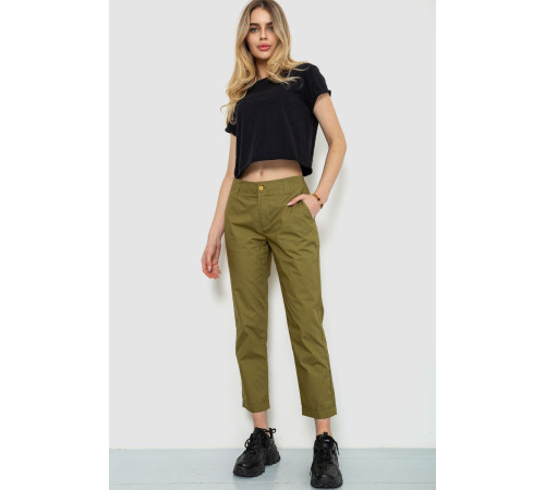 Брюки женские, цвет оливковый, 244R158