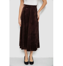 Спідниця оксамитова, колір коричневий, 167R375