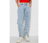 Джинсы женские однотонные Mom 244R1826S21, цвет Голубой