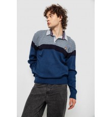 Светр-обманка чоловічий, колір синьо-сірий, 161R913