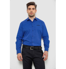 Сорочка чоловіча з принтом, колір електрик, 214R7497