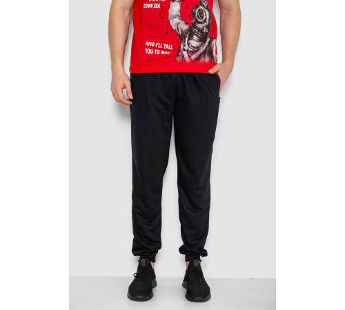 Спорт штаны мужские, цвет черный, 244R41236