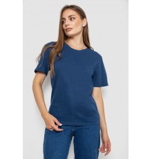 Футболка женская однотонная, цвет синий, 238R112