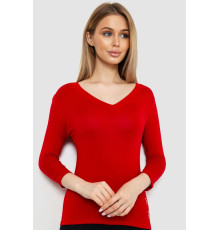 Женский лонгслив укороченный с рукавом 3/4, цвет бордовый, 186R508