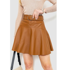 Юбка из экокожи, цвет коричневый, 186R5210