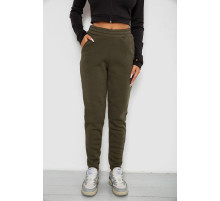 Спортивные штаны женские на флисе, цвет хаки, 238R57013