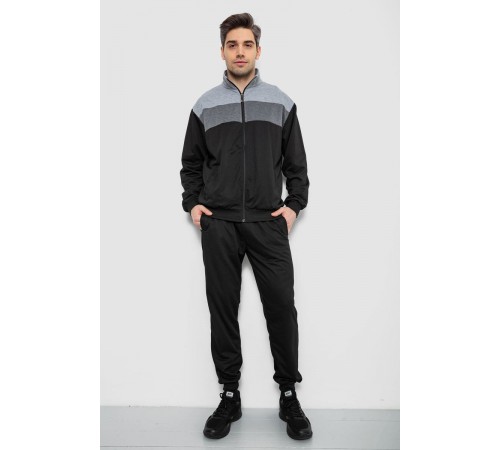 Спортивний костюм чоловічий, колір чорно-сірий, 244R9160