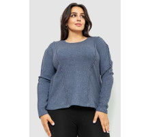 Лонгслив женский в рубчик, цвет темно-серый, 102R325-1