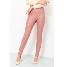 Лосины женские кожзам, цвет пудровый, 164R81