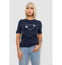 Футболка женская с принтом, цвет синий, 241R125