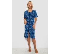 Халат жіночий на блискавці з принтом, колір синій, 257R1030-1