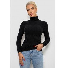 Гольф жіночий однотонний, колір чорний, 204R040