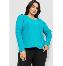 Лонгслив женский в рубчик, цвет бирюзовый, 102R325-1