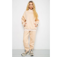 Спортивный костюм женский на флисе, цвет бежевый, 102R7723