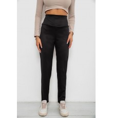 Лосины однотонные на флисе, цвет черный, 238R58412