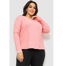 Лонгслив женский в рубчик, цвет розовый, 102R325-1