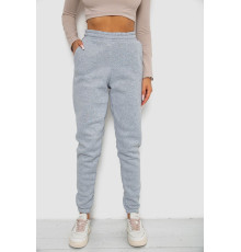 Спортивні штани жіночі на флісі, колір світло-сірий, 238R58671-1